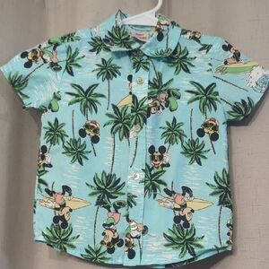 Disney Mickey Mouse Surfing Adventure Shirt - Light Blue